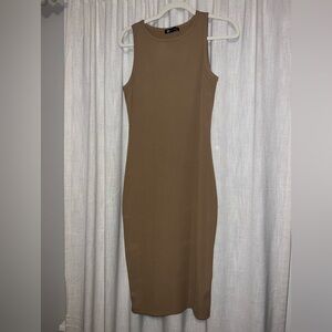 PRETTYGARDEN nude fitted dress